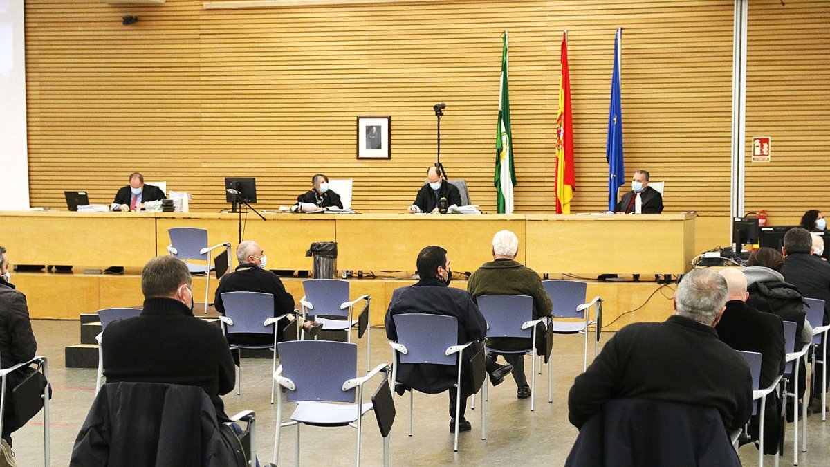 Imagen de archivo del macrojuicio del caso Poniente en su arranque en el Palacio de Congresos y Exposiciones de Aguadulce en 2021.