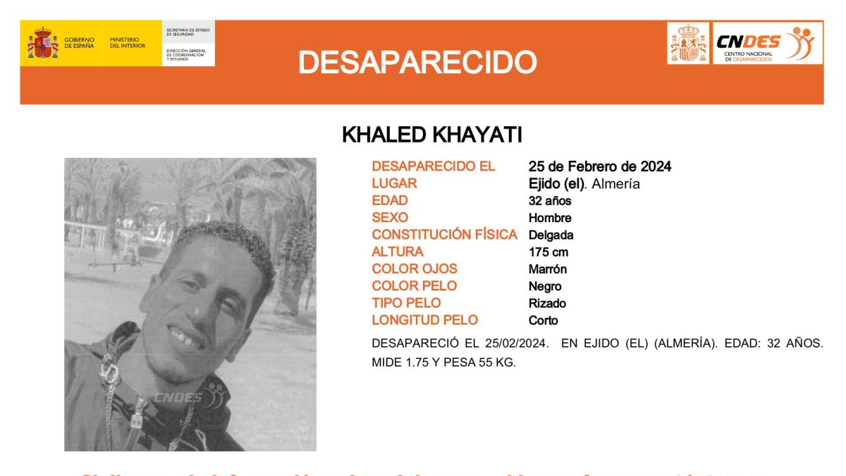 Cartel del Centro Nacional de Desaparecidos.