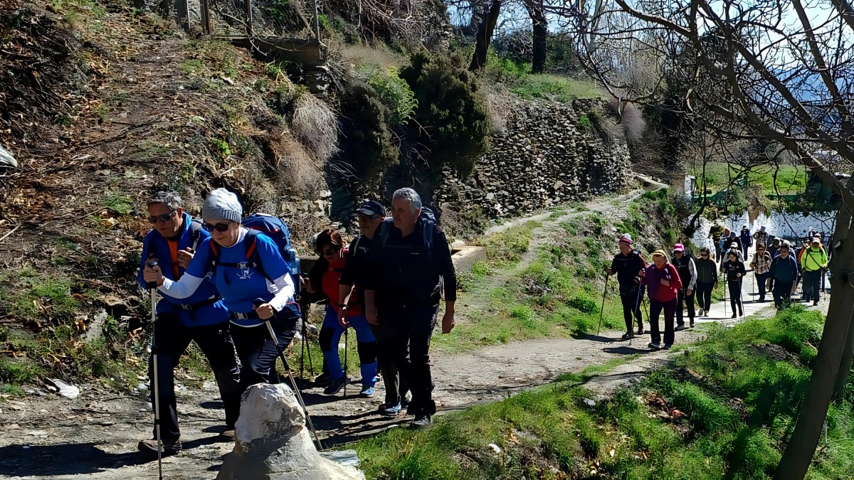 Un instante de la salida senderística.