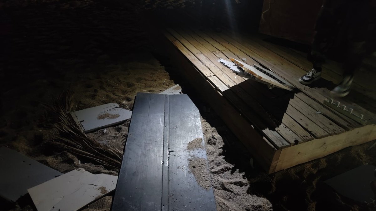 Parte de los destrozos denunciados por el Ayuntamiento.