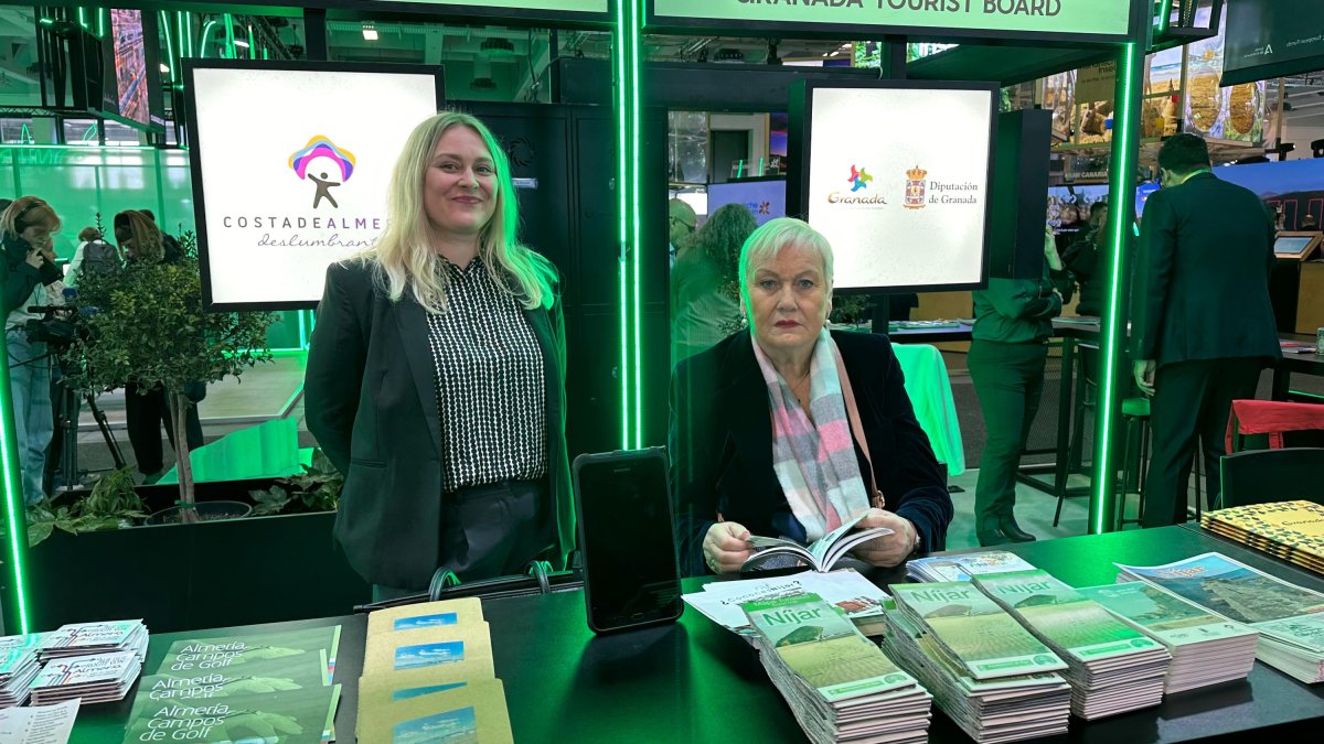 Pilar Fenoy en la feria en Berlín.