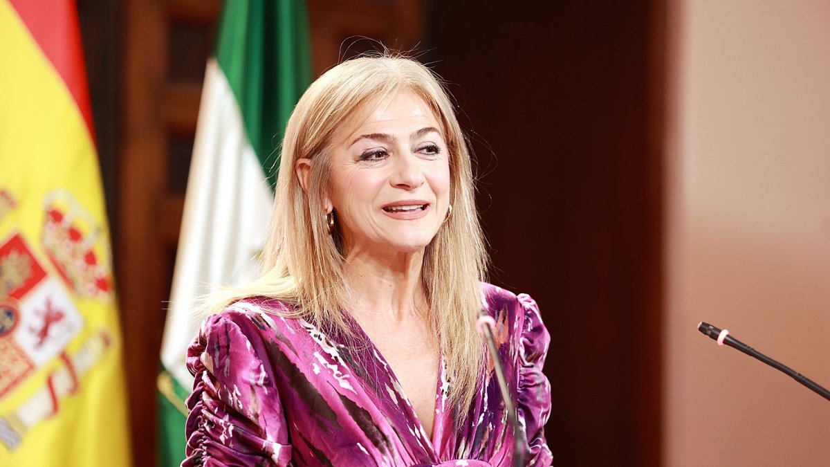 Patricia del Pozo, consejera de Desarrollo Educativo y FP, en una rueda de prensa. Foto de archivo.