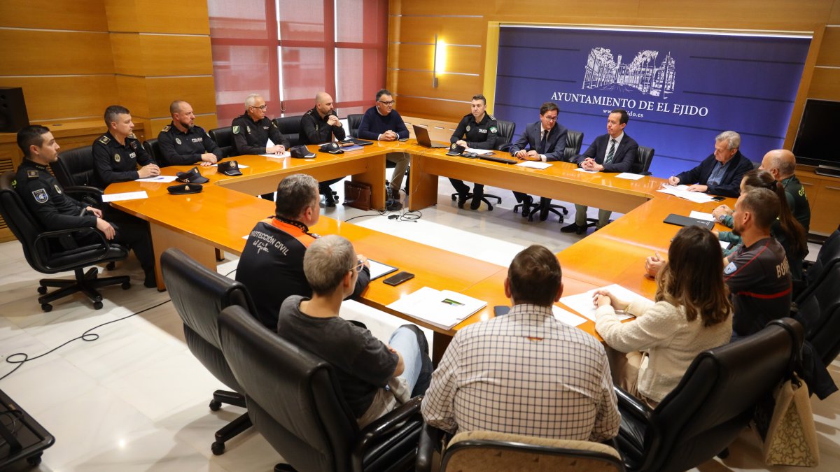 Desarrollo de la Junta Local de Seguridad en El Ejido.