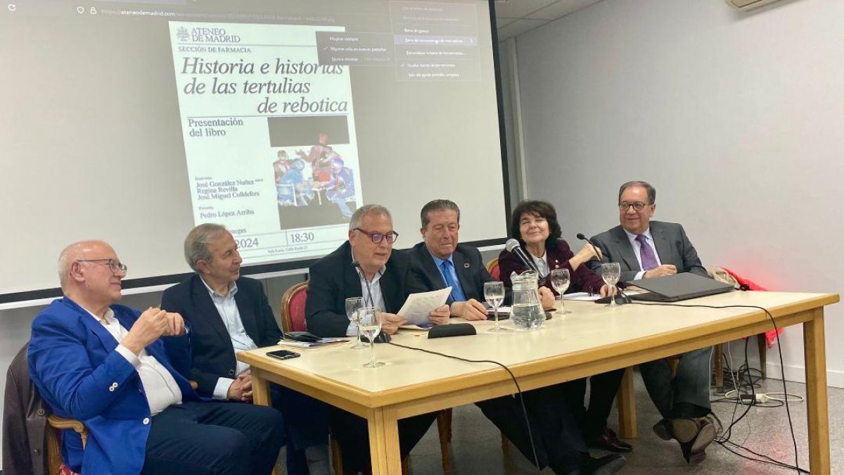 Momento de la presentación del libro en el Ateneo de Madrid.