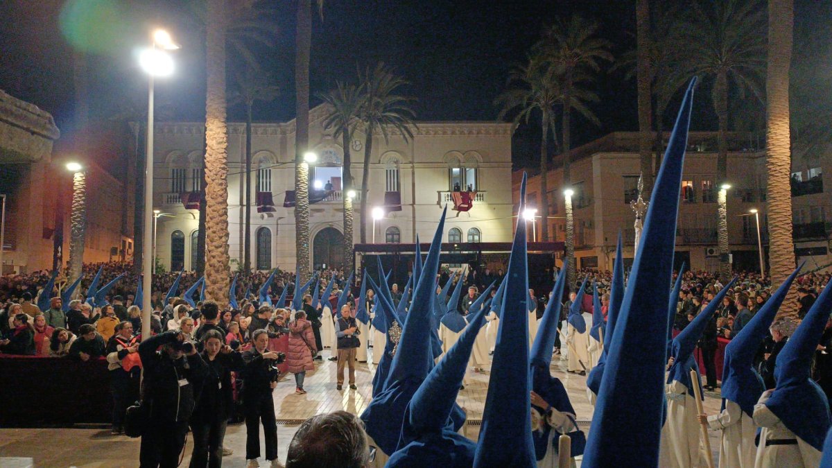 Prendimiento, saliendo de la Catedral de Almería.