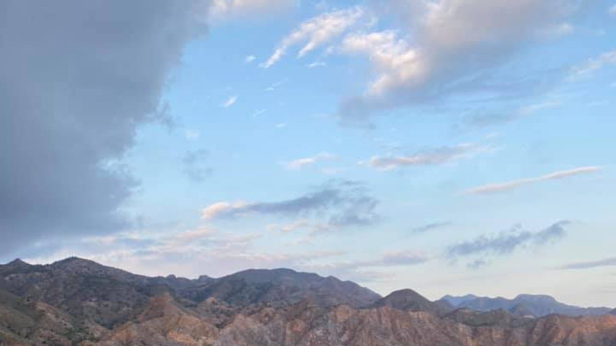 El pantano del Almanzora en una imagen retrospectiva de sus mejores tiempos.