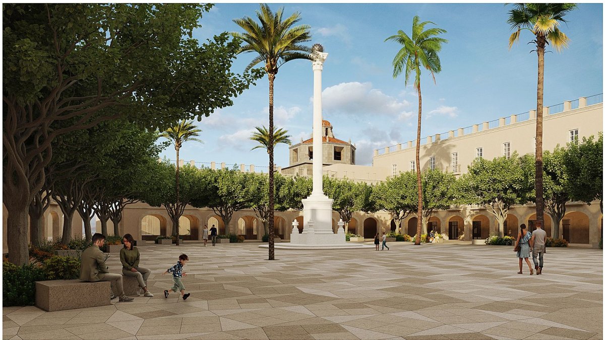 Vista del diseño de la nueva Plaza Vieja