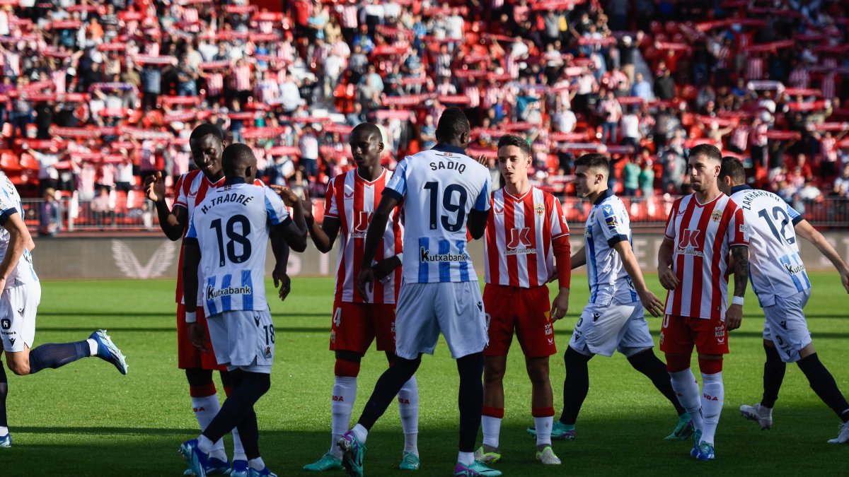 Sadiq ya le pudo marcar al Almería en el Mediterráneo.