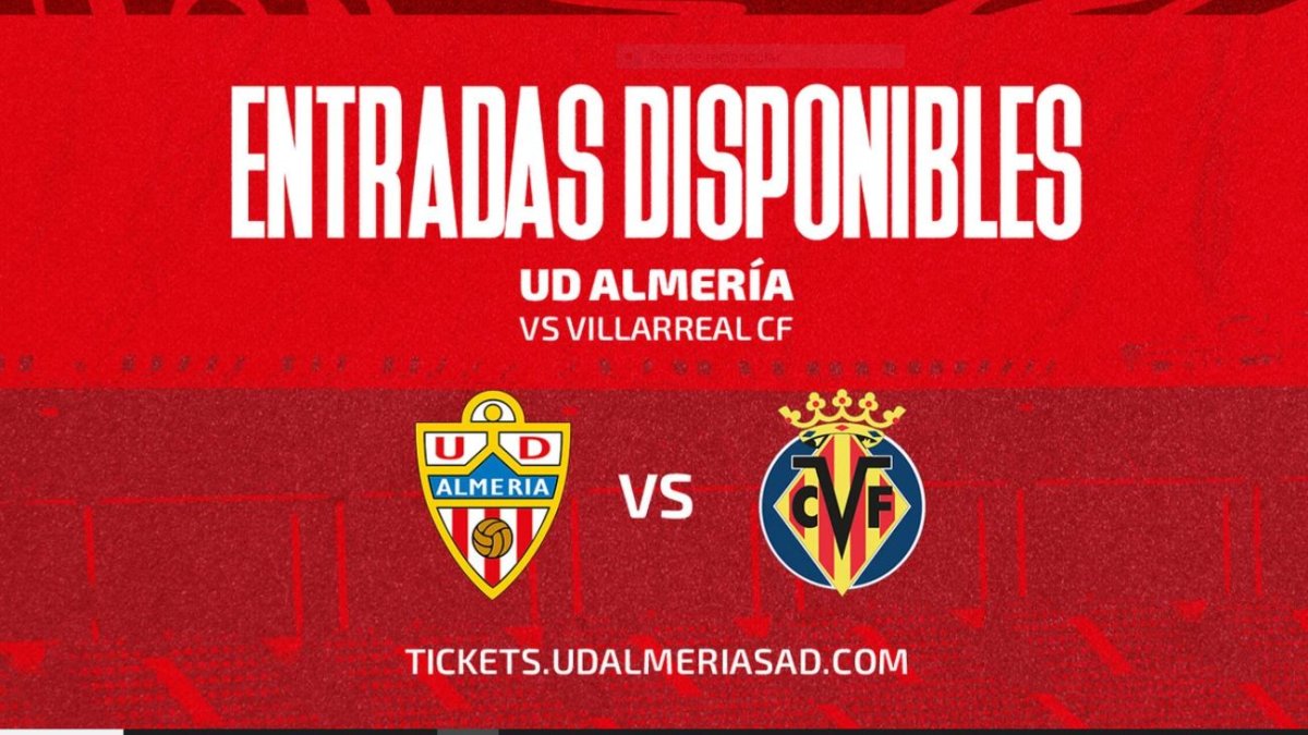 La taquilla del Almería-Villarreal ya está abierta.