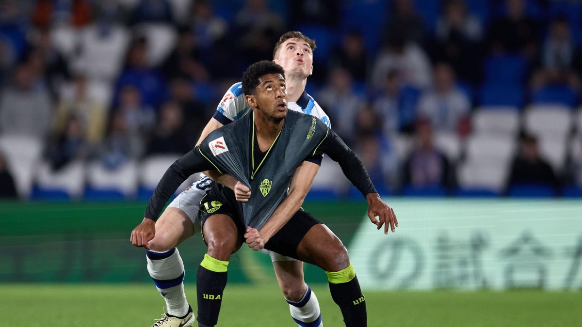 El Choco Lozano en el partido en el Reale Arena.