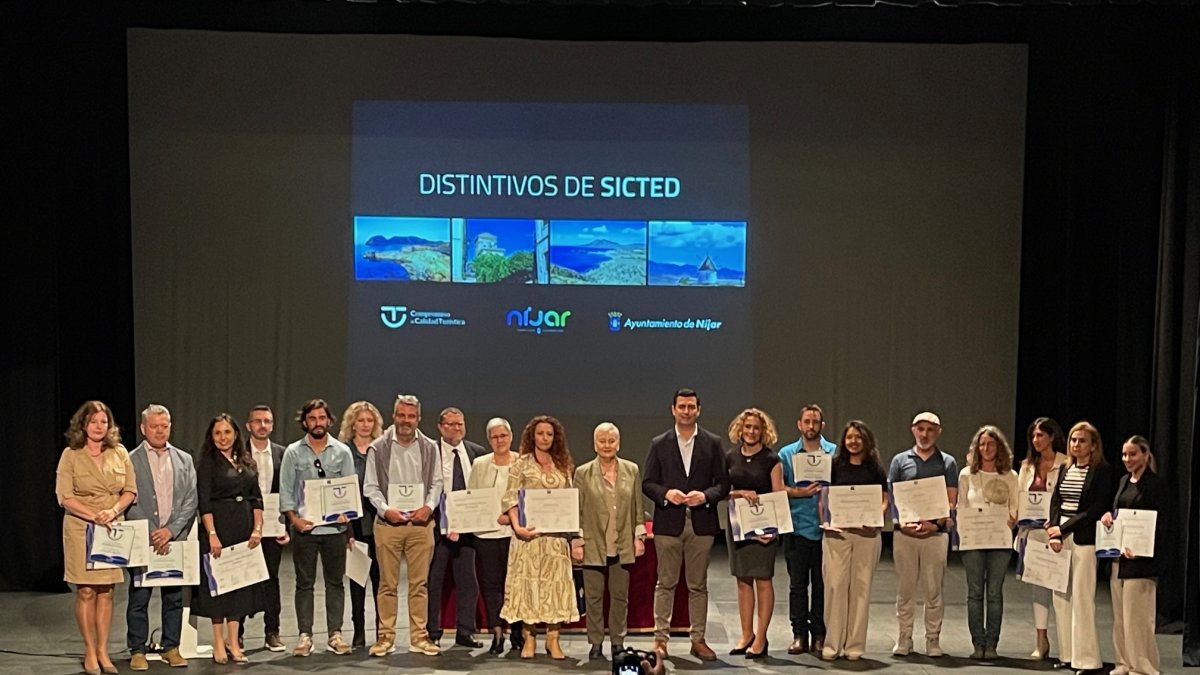 La entrega de premios en la noche del jueves.