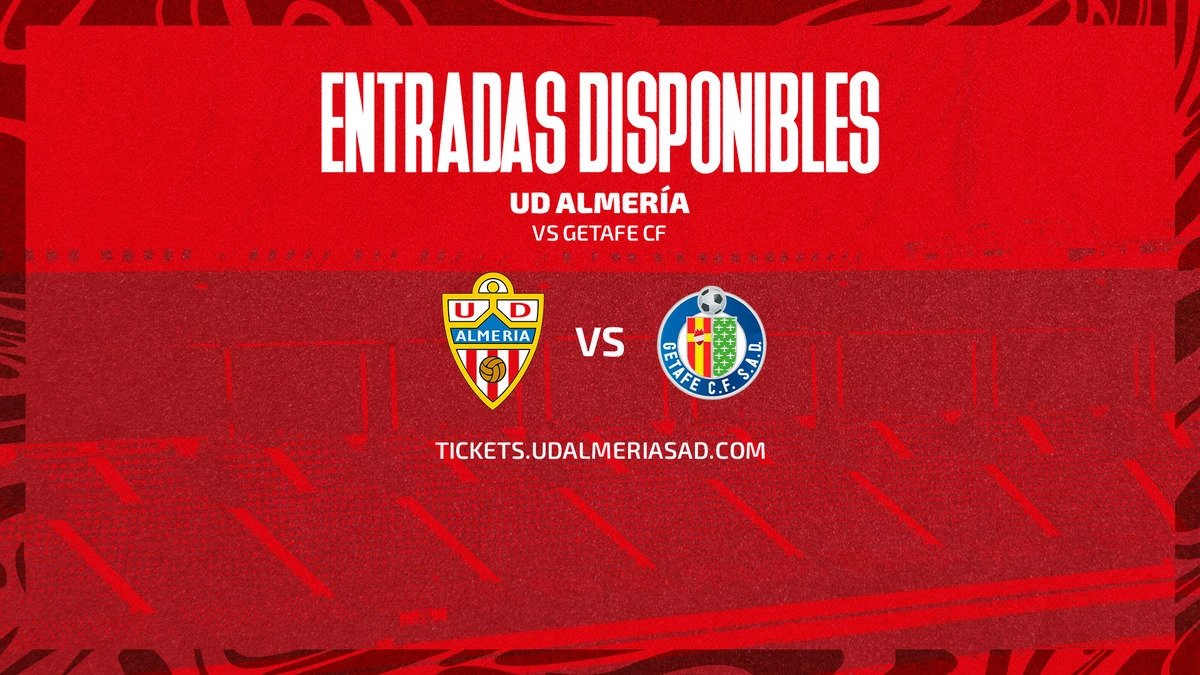 A la venta las entradas para el partido Almería-Getafe.