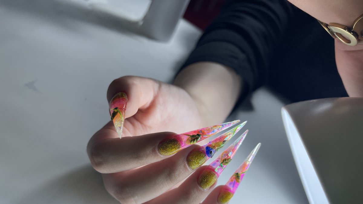 Las uñas de premio creadas por Mariché Pimentel.