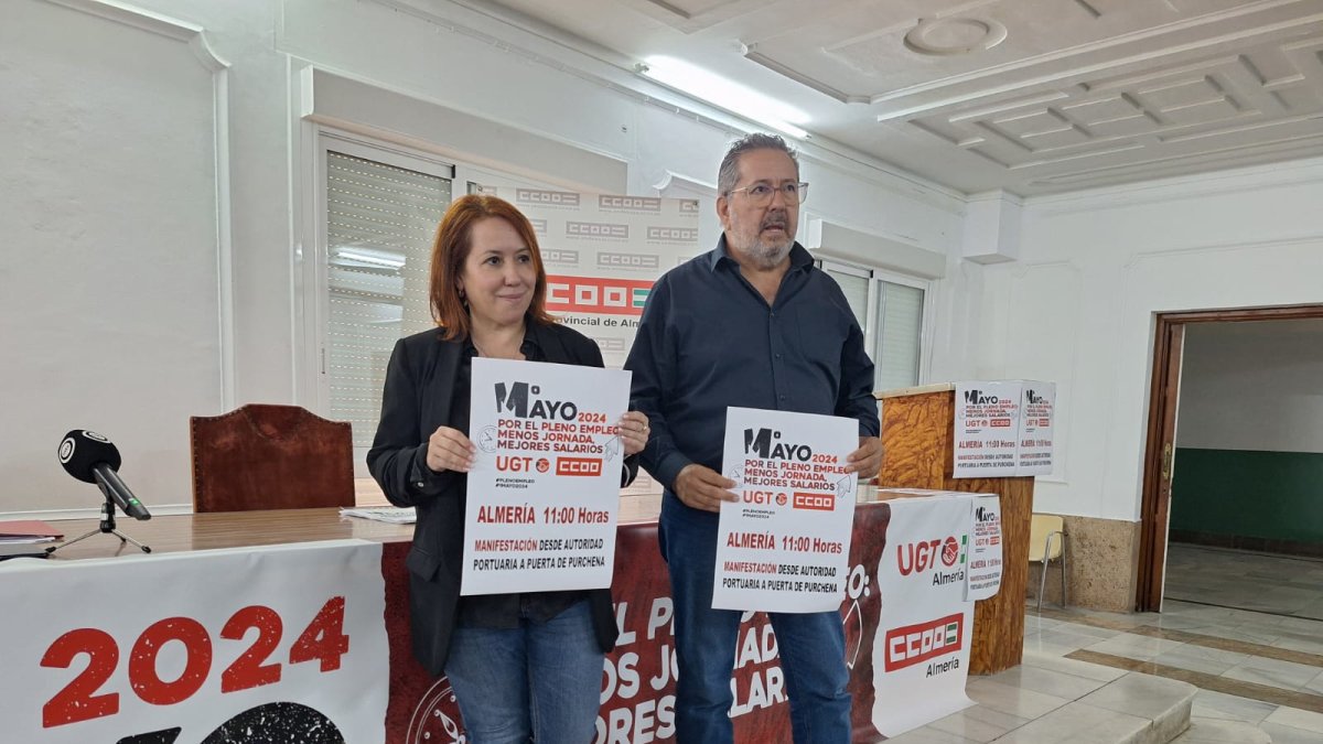 Carmen Vidal y Antonio Valdivieso, líderes de UGT y CCOO.