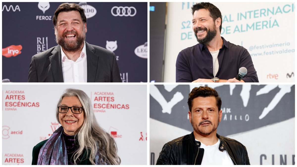 Hovik Keuchkerian, Álvaro Morte, Kiti Mánver y Kike Maíllo, actores y director de la serie.