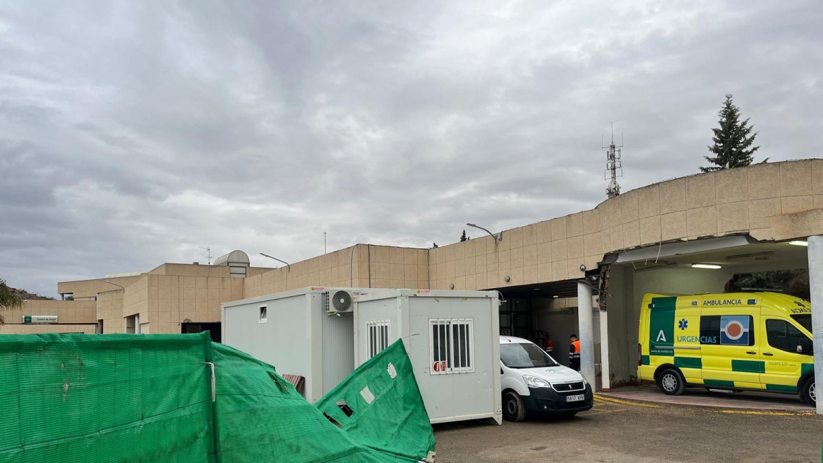 Situación del Centro de Salud de Albox durante las obras.