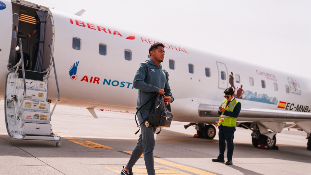 Choco Lozano a su llegada el domingo a Madrid.