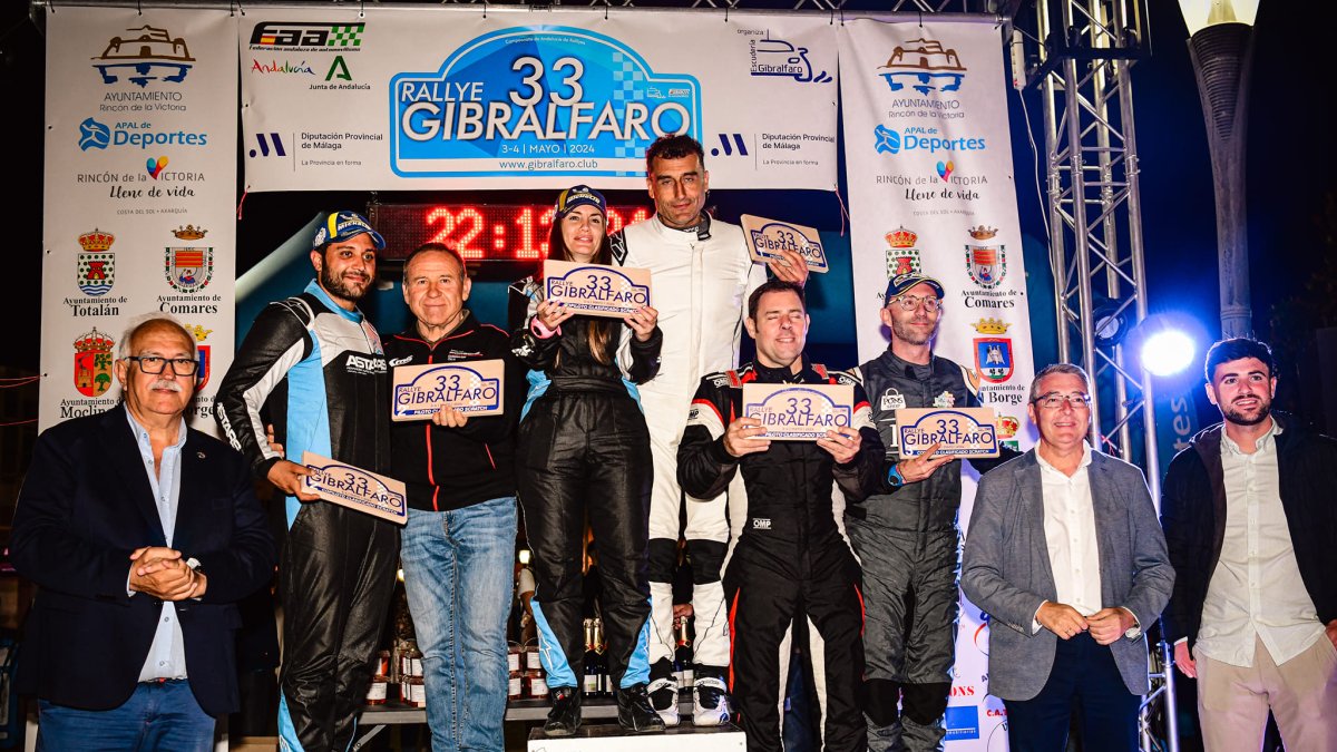 Podio final del 33 Rallye Gibralfaro