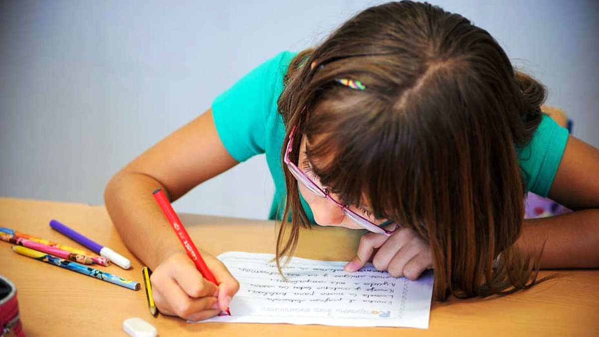 Una alumna de Primaria.