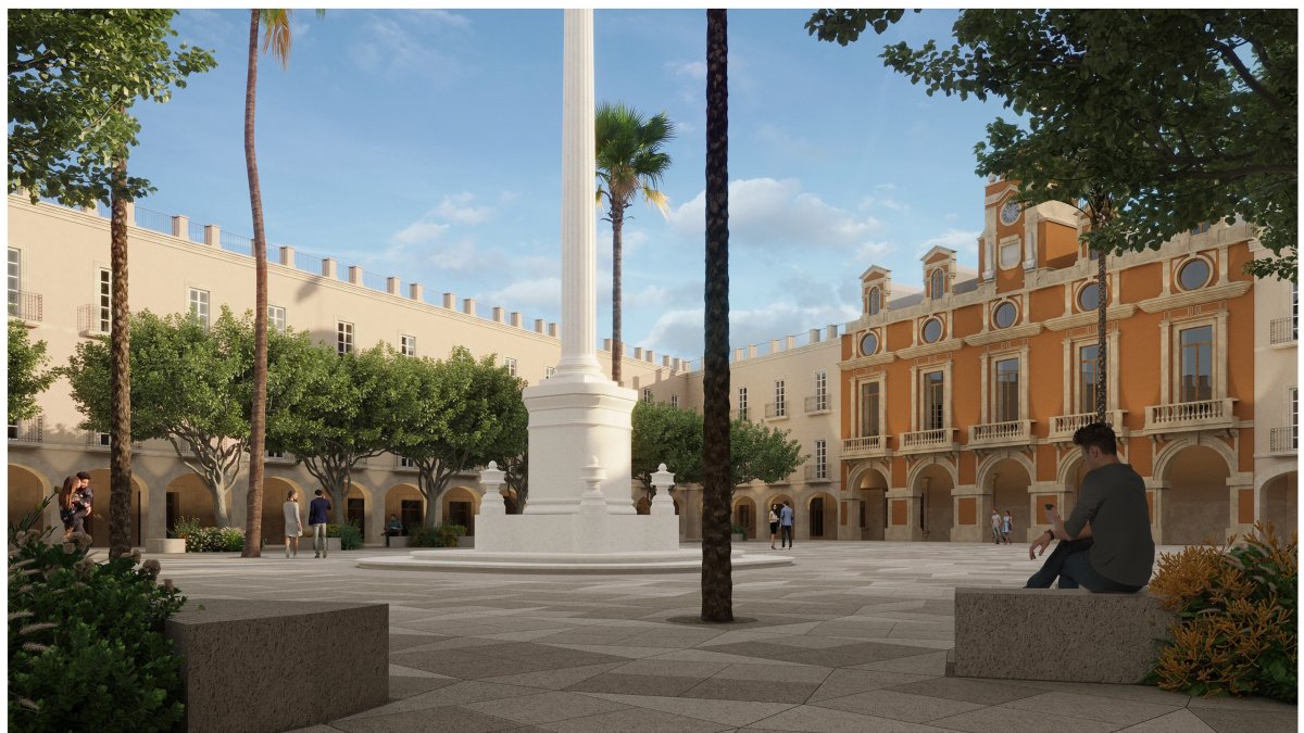 Diseño de la Plaza Vieja que se va a realizar