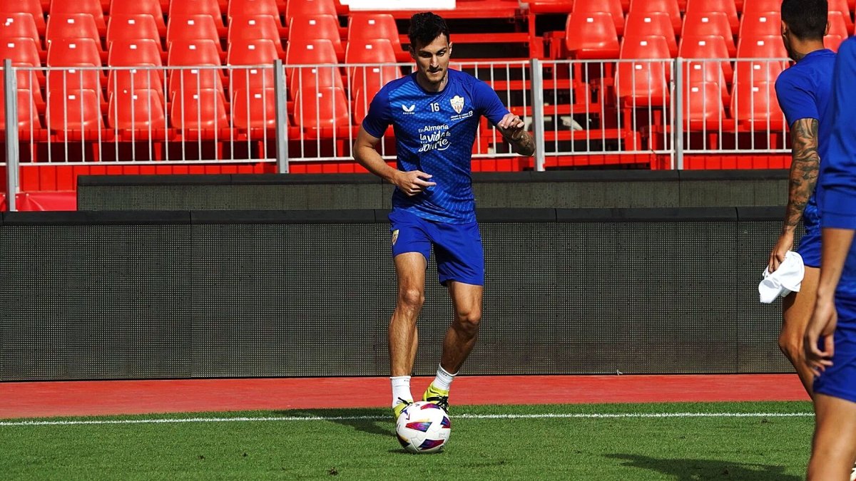 Radovanovic en el entrenamiento de ayer.