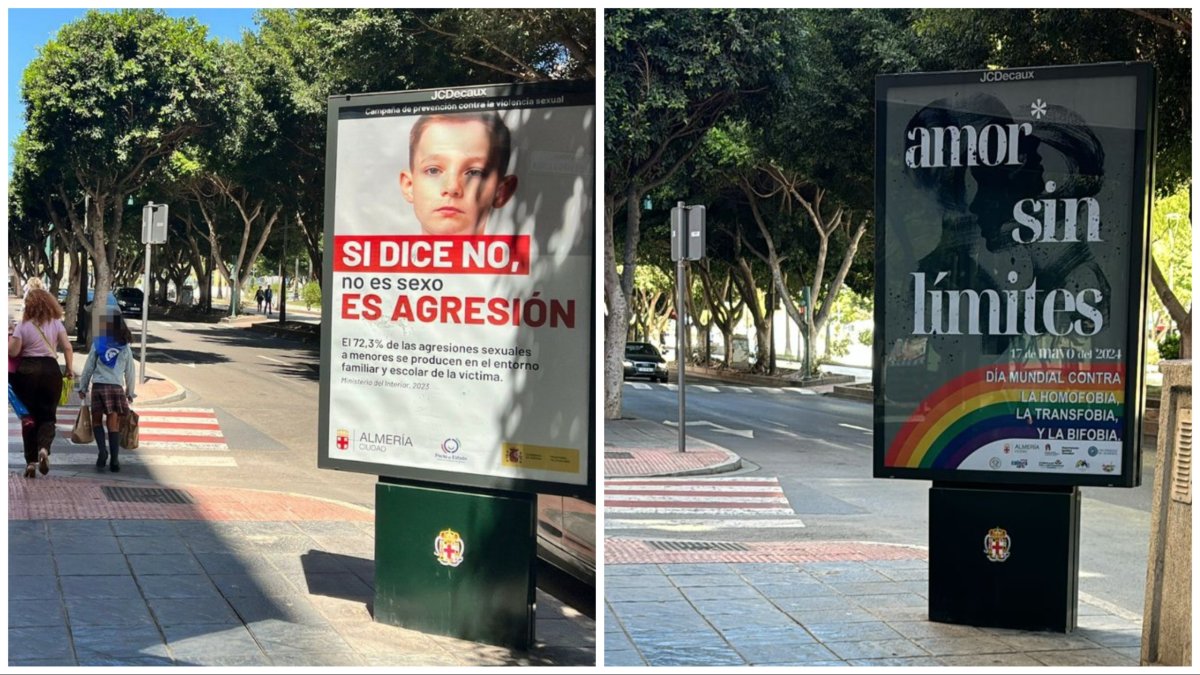 Cartel con el anuncio en la mañana de este miércoles y ya sustituido a primera hora de la tarde.