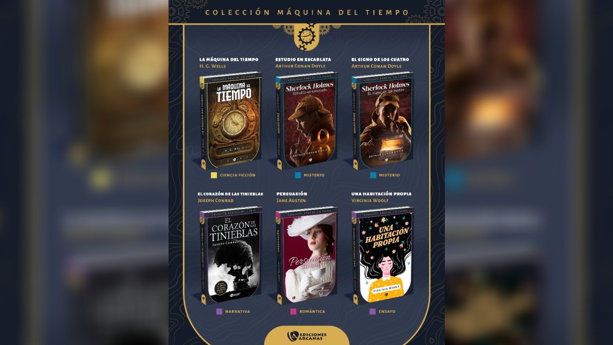 Imagen promocional de los seis primeros títulos de la colección.