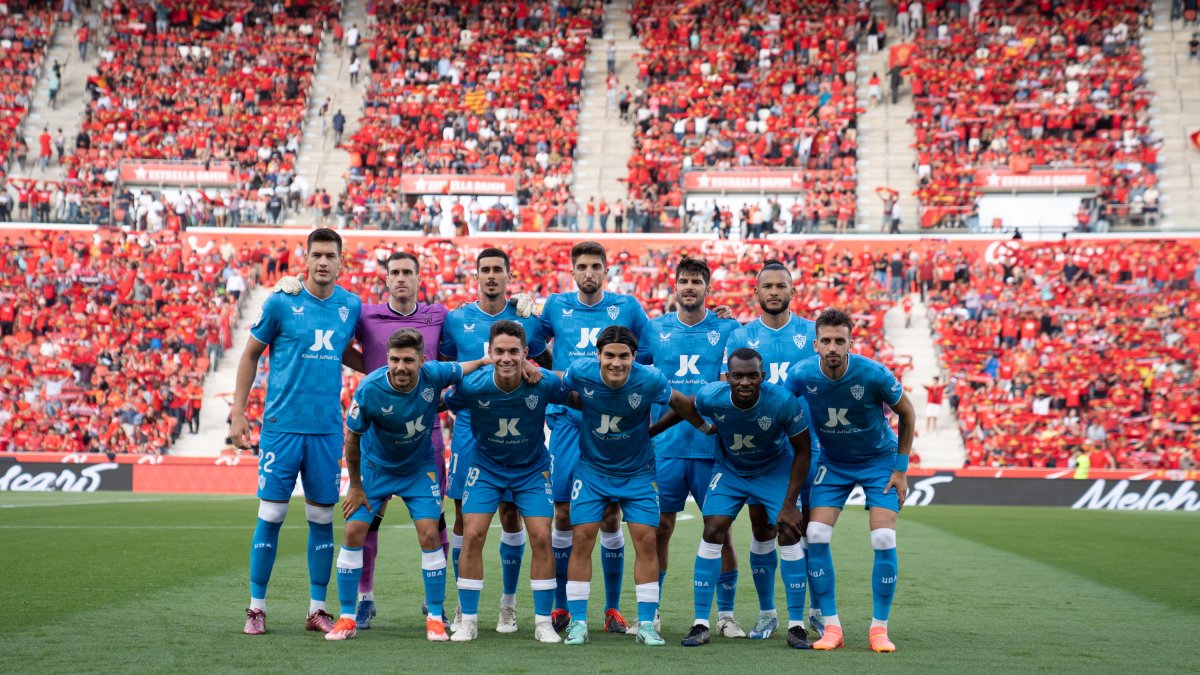El once del Almería en Mallorca.