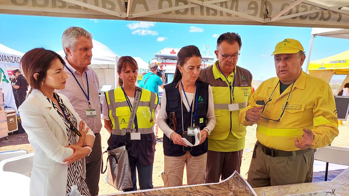 El simulacro de incendio forestal se ha llevado a cabo en el municipio de Turre.