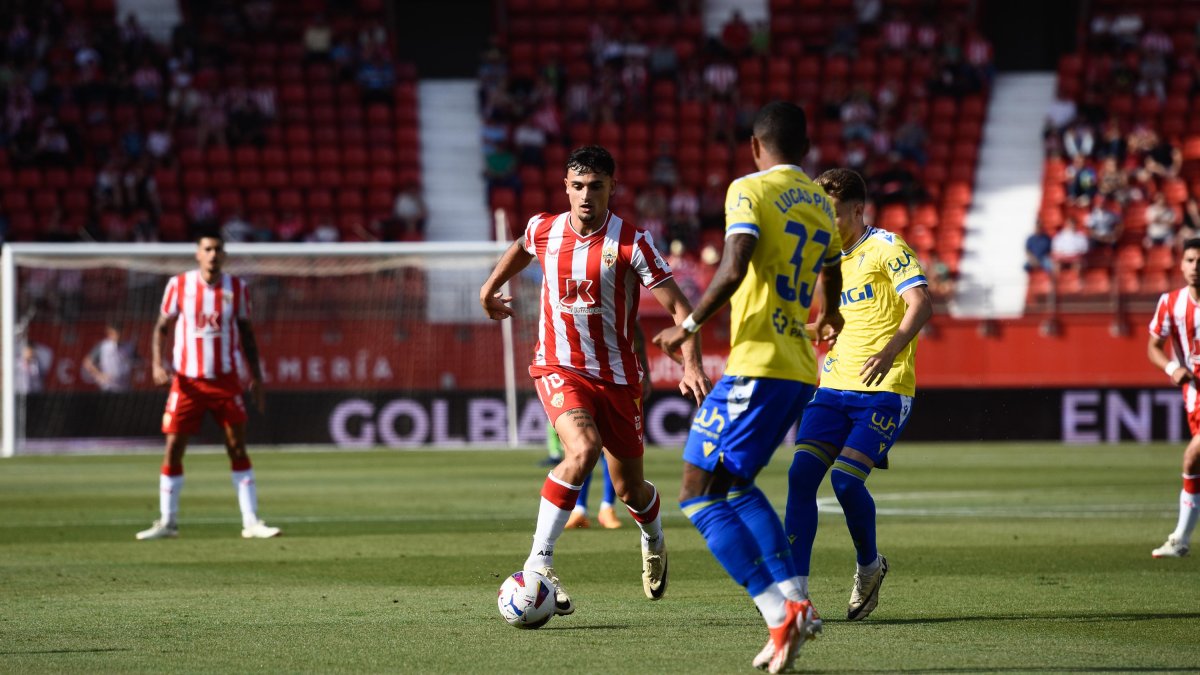Pubill en el partido ante el Cádiz para despedir el curso en Primera División.