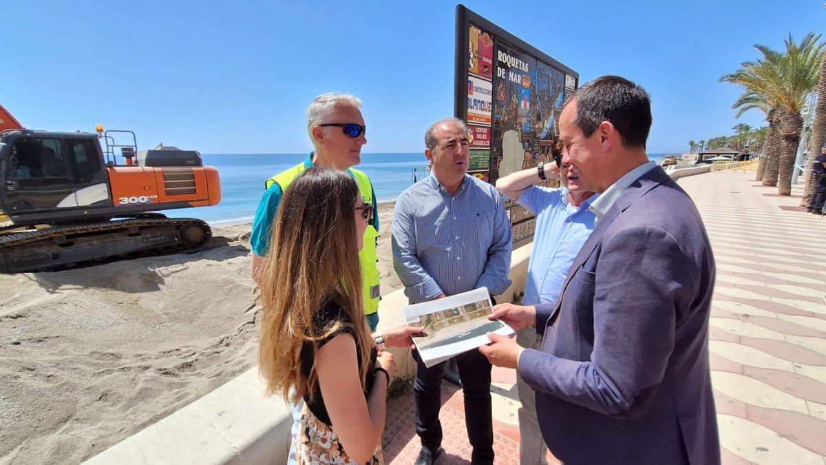 Visita del subdelegado del Gobierno, José María Martín, al estado de los trabajos.