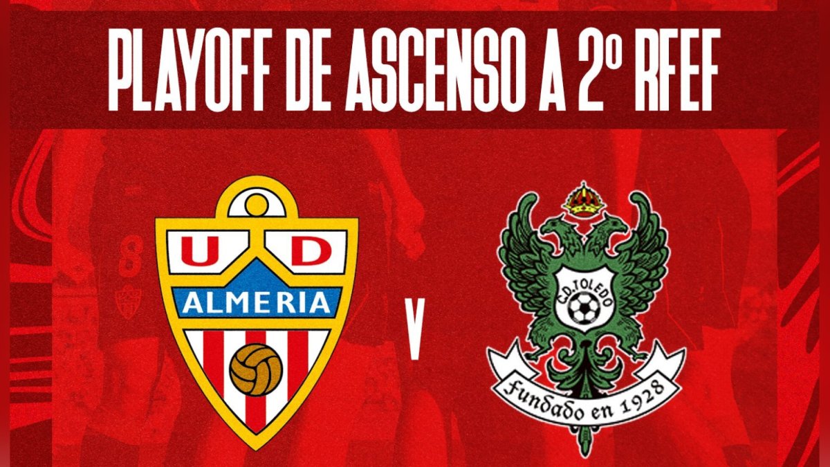 Almería y Toledo se jugarán una plaza de ascenso entre este fin de semana y el que viene.