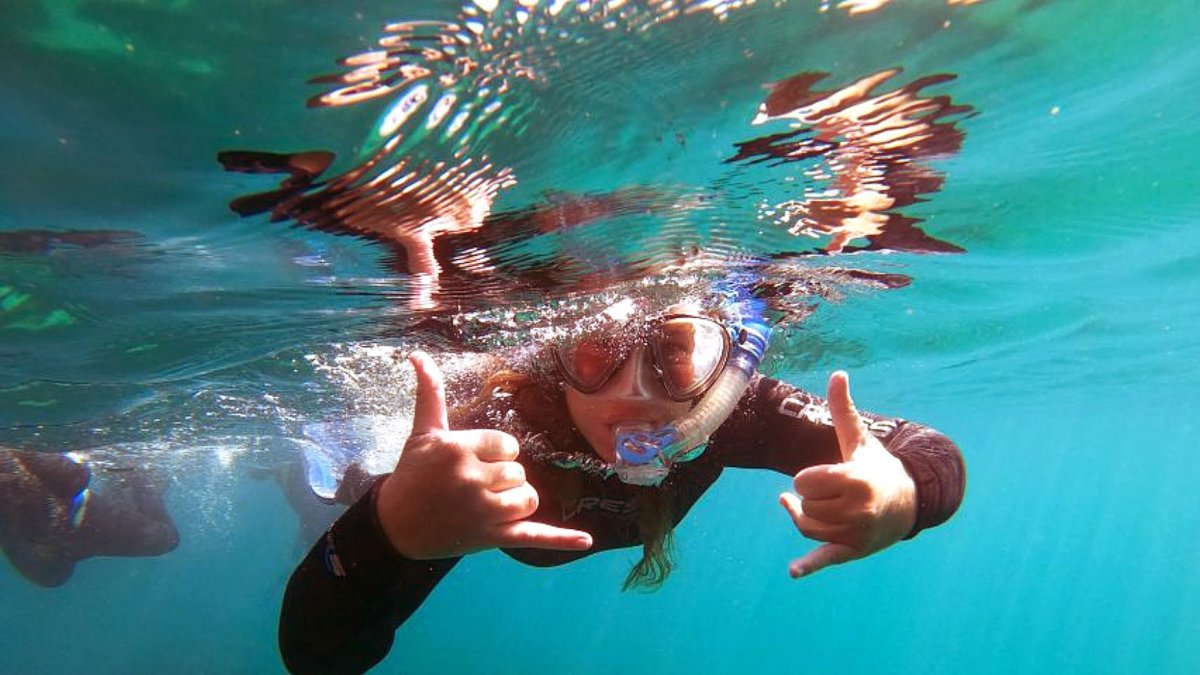 Imagen de archivo de una inmersión de snorkel.