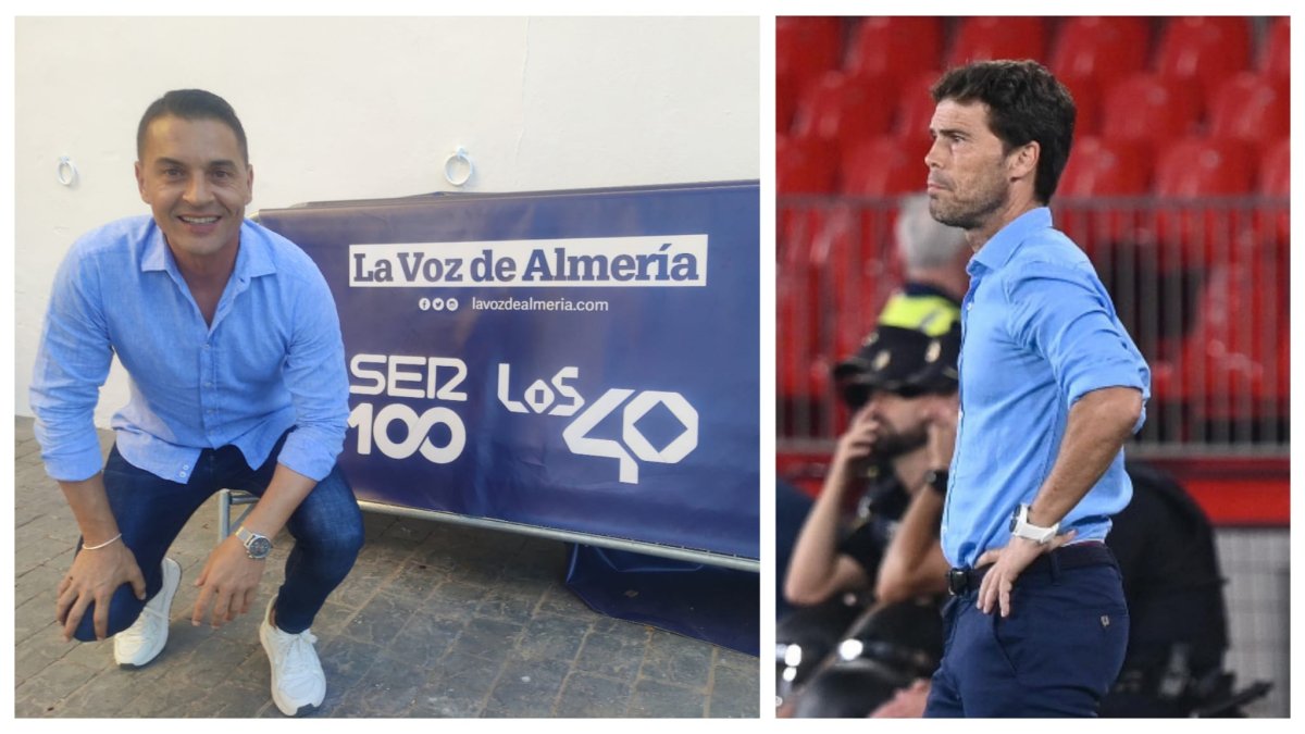 Francisco y Rubi, dos entrenadores muy queridos por la afición del Almería.