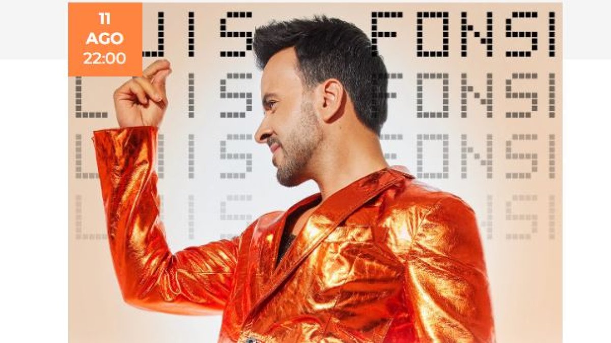 Luis Fonsi estará en Almería el próximo 11 de agosto.