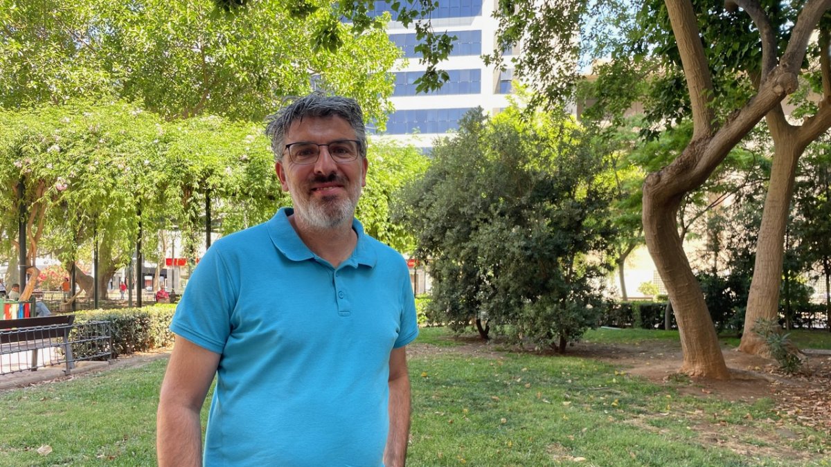 Fran Felpeto en el parque de Oliveros.