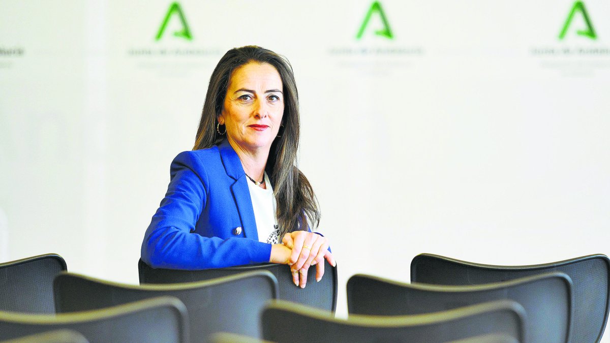 Aránzazu Martín Moya, fotografiada en la Delegación del Gobierno de la Junta de Andalucía en Almería.