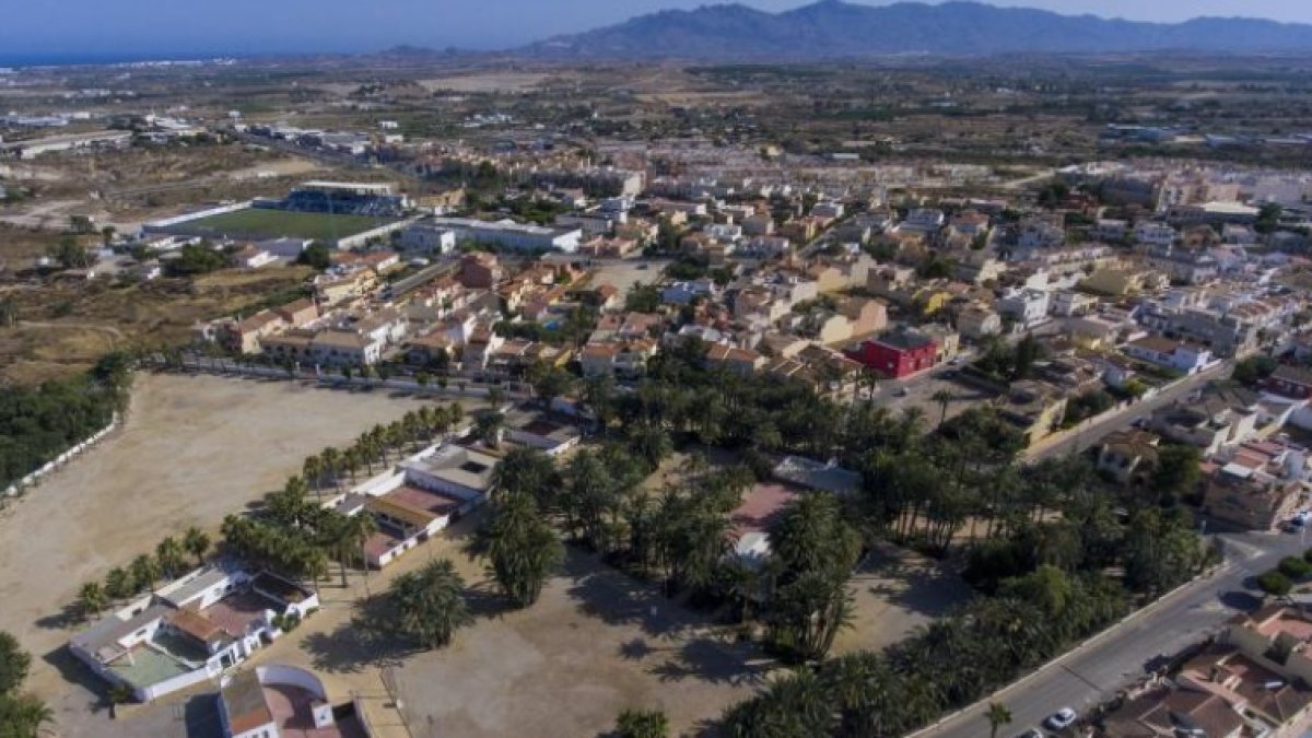 Recinto Ferial de El Palmeral en Vera desde el aire.