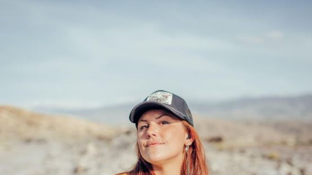 Cristina Navarro durante un rodaje en Almería.