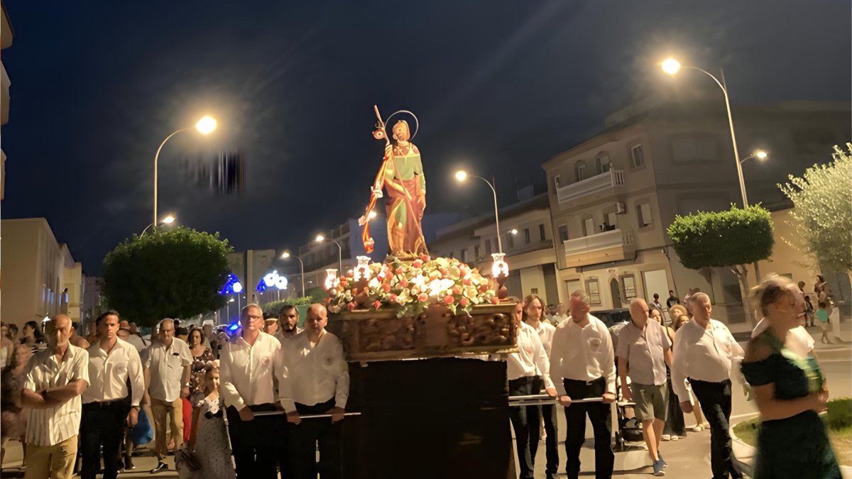La procesión de Santiago Apostol en las fiestas de 2023.