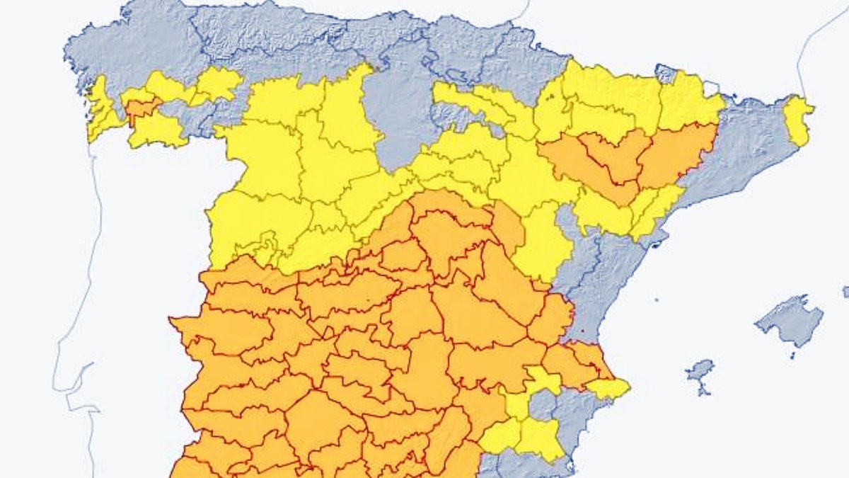 Mapa de España de este miércole.