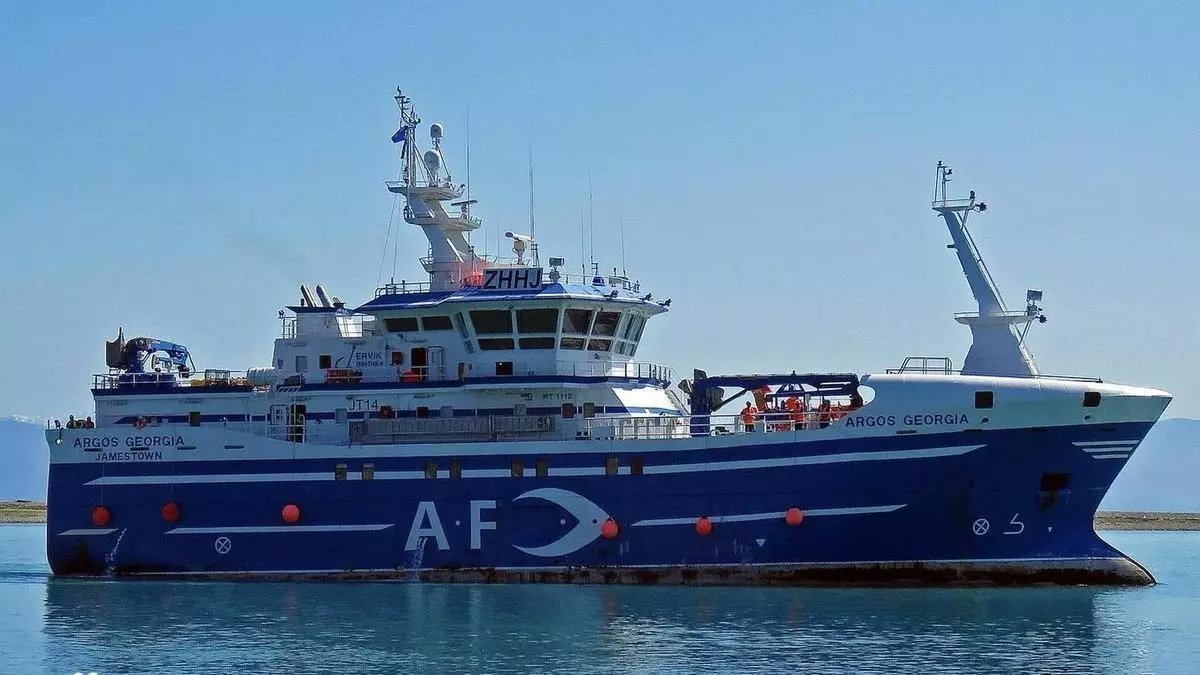 Imagen del 'Argos Georgia', barco naufragado.