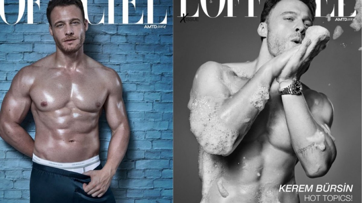 Kerem Bursin en la portada de L'Officiel