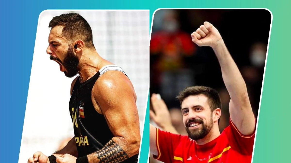 Los dos jugadores de balonmano carboneros: Fotos: Club Balonmano Carboneras.