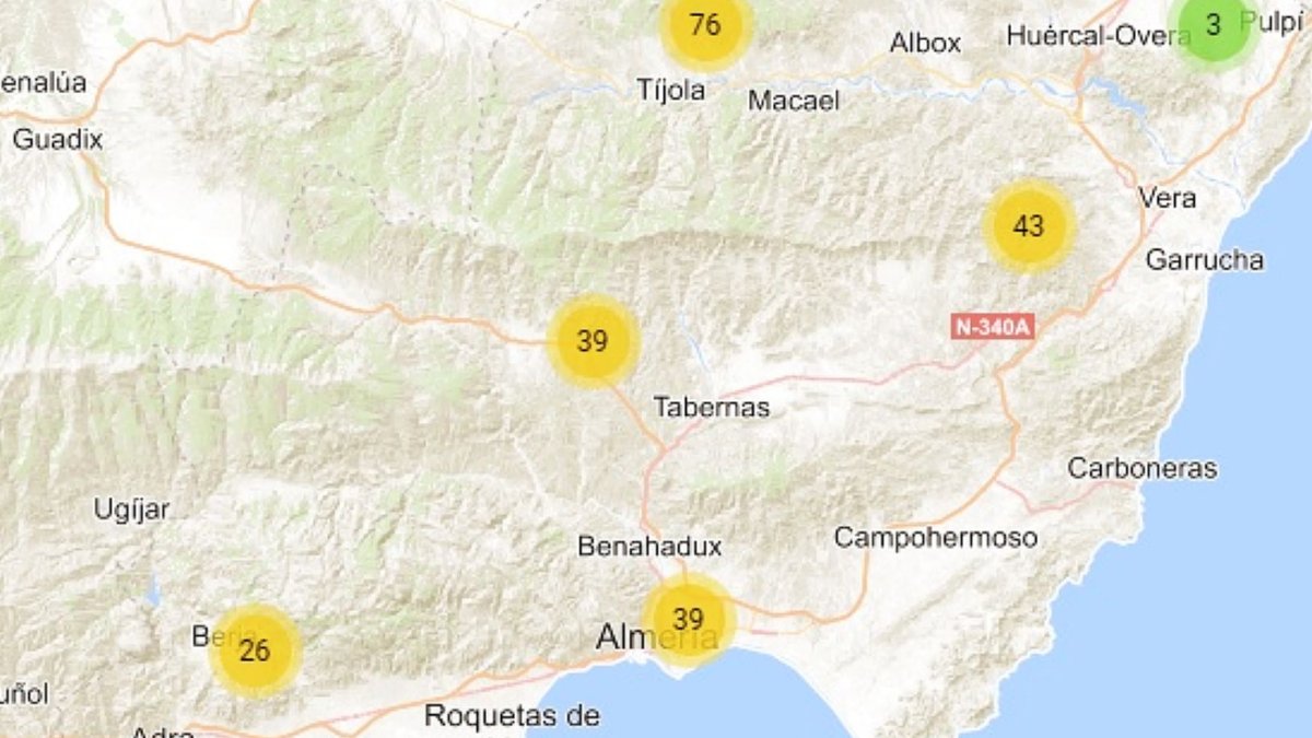 Mapa de los inmuebles repartidos por la provincia.