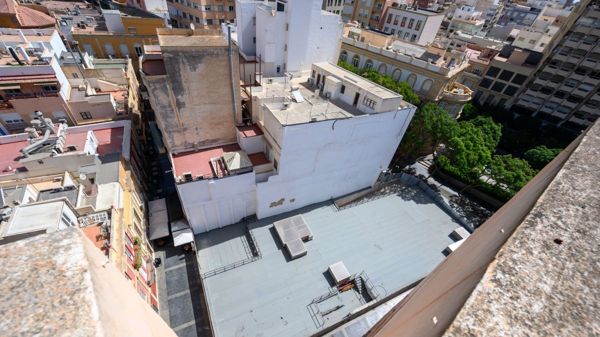 Vista aérea del solar de Correos