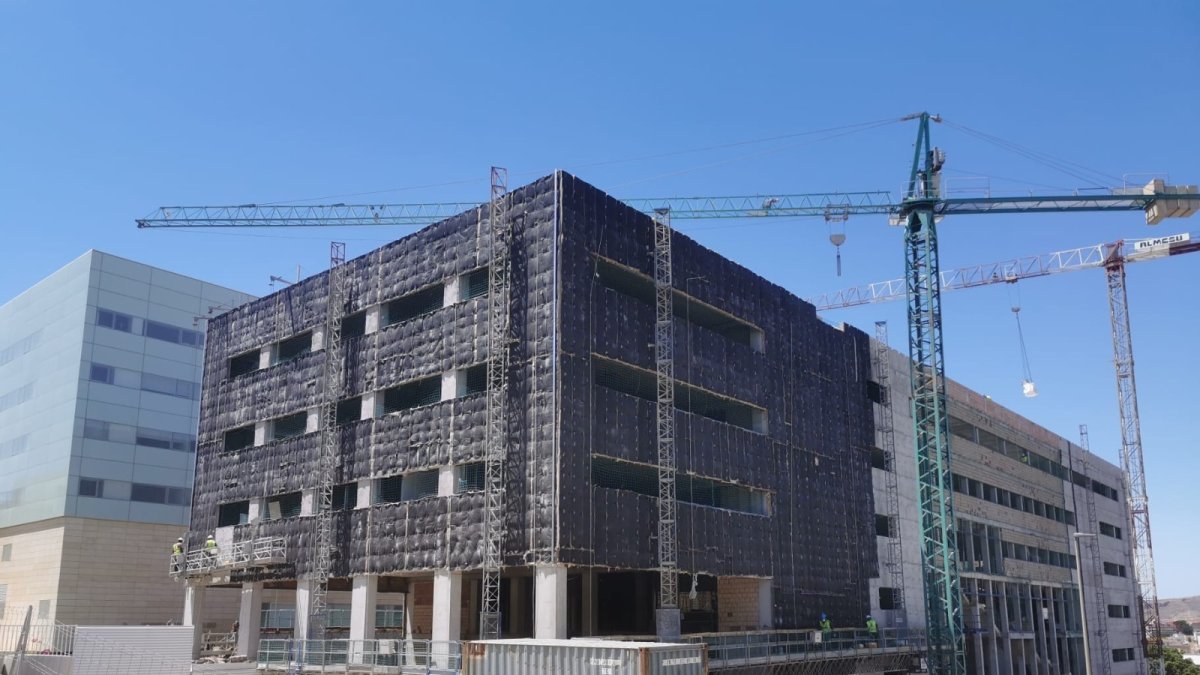 Así se encuentran las labores de construcción del edificio