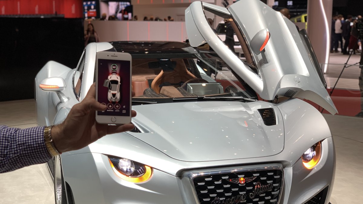 Imagen de archivo de un coche de lujo en un concesionario.