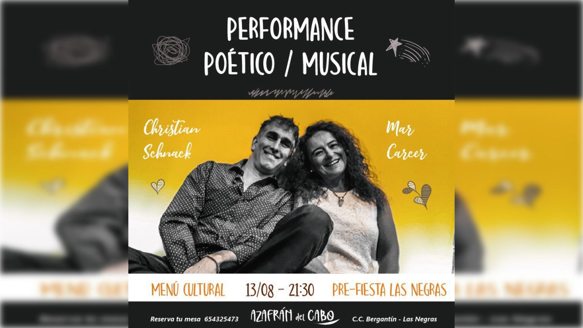 Cartel de la actuación de Christian Schnack y Mar Carcer