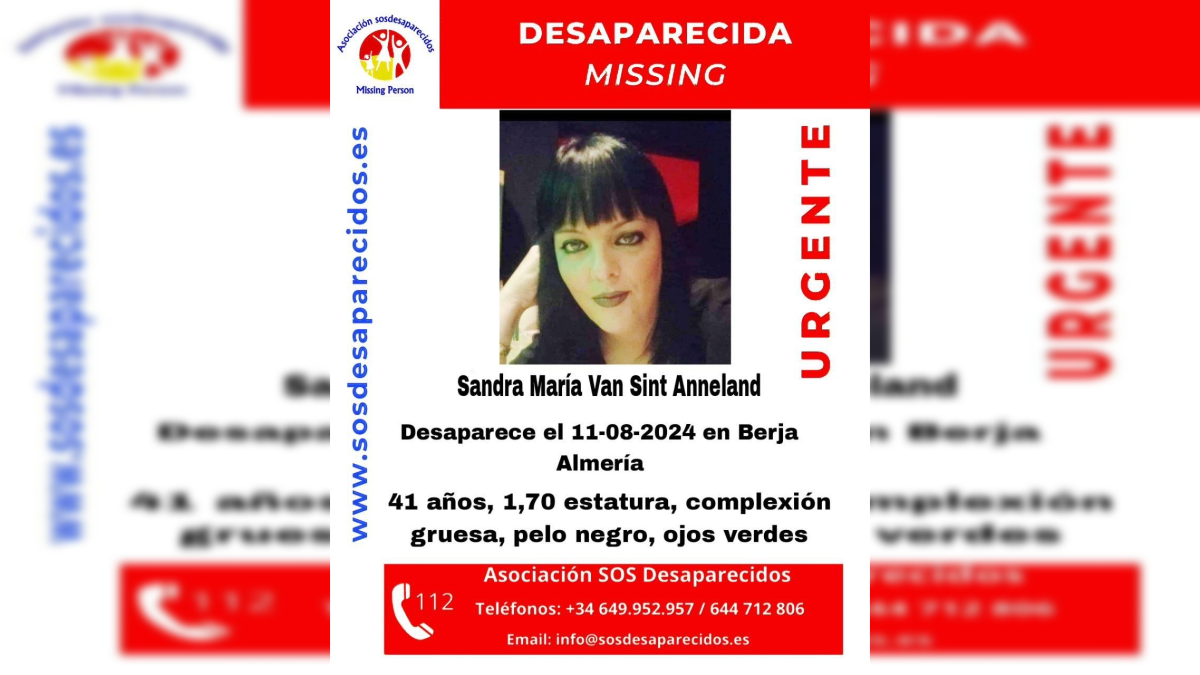 Cartel de búsqueda de Sandra María.